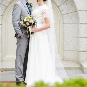 Men’s Silver Calvin Klein Suit from Macy’s.